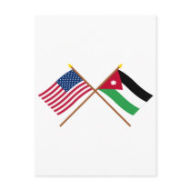 US and Jordan Crossed Flags