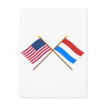 US and Luxembourg Crossed Flags