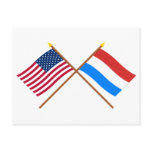 US and Luxembourg Crossed Flags