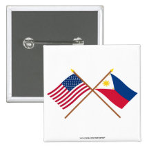 US and Philippines Crossed Flags