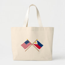 US and Philippines Crossed Flags Bag