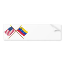 US and Venezuela Crossed Flags