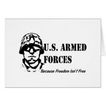 US Armed Forces (Black) Greeting Cards