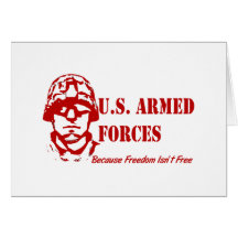US Armed Forces (Red) Greeting Cards