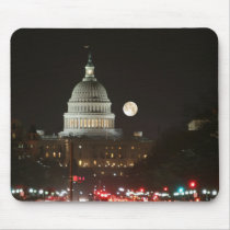 US Capitol Building Full Moon Mouse Pad