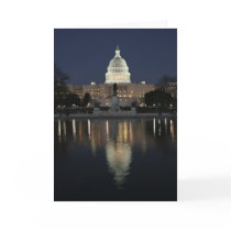 US Capitol Building Night Greeting Card