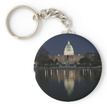 US Capitol Building Night Keychain