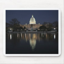 US Capitol Building Night Mouse Mats
