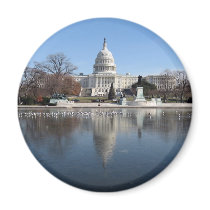 US Capitol building winter  picture Fridge Magnets