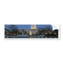 US Capitol celebrating Christmas photo Bumper Stickers