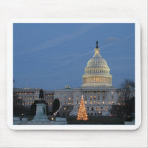 US Capitol celebrating Christmas photo Mouse Mats