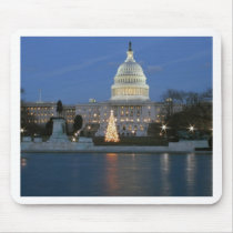 US Capitol celebrating Christmas photo Mouse Pads