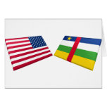 US & Central African Republic Flags Greeting Cards