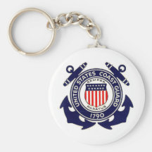US Coast Guard retro emblem keychain
