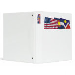 US, Colorado and Denver Flags Binder