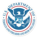 US Department of Tobacco and Firearms and Beer stickers