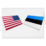US & Estonia Flags Greeting Card