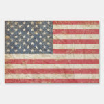 US Flag Aged Lawn Signs