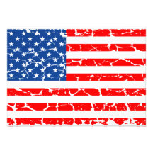 US Flag, Distressed Personalized Announcements