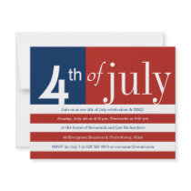 US Flag Fourth of July Party Invitation