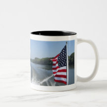 US Flag on the water Mugs