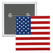 US Flag Pinback Buttons
