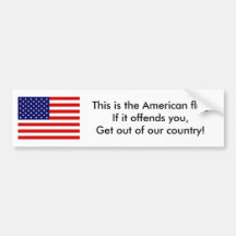 US Flag,  This is the American flag.If it offen... Bumper Sticker
