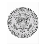 US Great Seal Half Dollar Postcard
