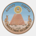 US Great Seal Obverse (Reverse) Side Round Sticker