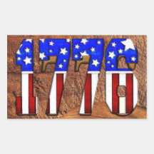 US Independence Day 1776 Rectangular Stickers