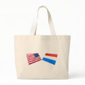 US & Luxembourg Flags bags