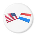 US & Luxembourg Flags magnets