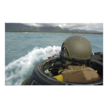 US Marine driving an amphibious assault vehicle Photo Print