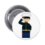 US Marine Saluting Button