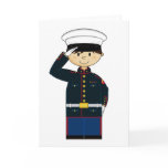 US Marine Saluting Card