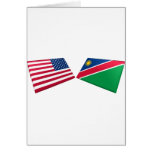 US & Namibia Flags Cards