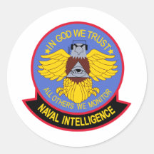 US NAVAL INTELLIGENCE Military Patch Round Stickers