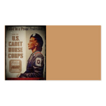 US NURSE CADET in BERET Business Cards
