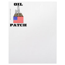 US Oil Patch,Letterhead,US Flag,Oil Rig,Oil,Gas