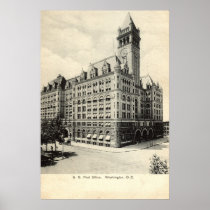 US Post Office Washington DC 1907 vintage Print
