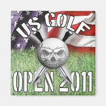 us skull golf open fridge magnets