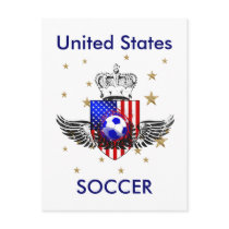 US soccer gifts USA Soccer emblem postcard
