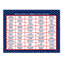 US State capitals Postcard