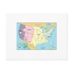 US Time Zones Postcard