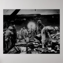 US Troops at Iwo Jima Poster