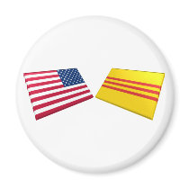 US & Vietnam Flags (South Vietnam)