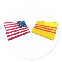 US & Vietnam Flags (South Vietnam)