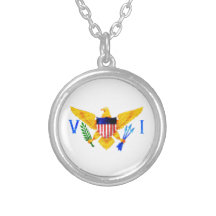 US VIRGIN ISLANDS FLAG PERSONALIZED NECKLACE