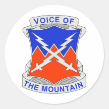 USA 10th Signal Battalion Round Stickers