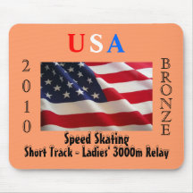 USA 2010 Bronze (Speed Skating) Mouse Pad